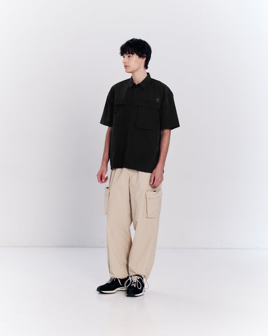 BOXY-FIT SHIRT WITH LOGO EMBROIDERED