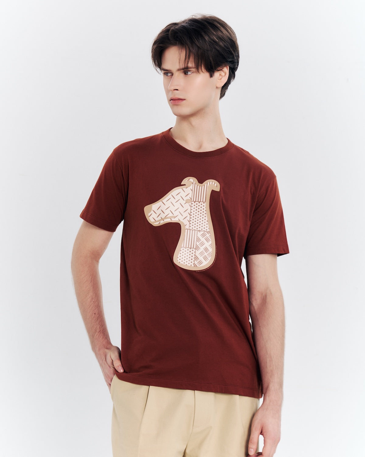 CLASSIC FIT T-SHIRT WITH LOGO GRAPHIC PRINT
