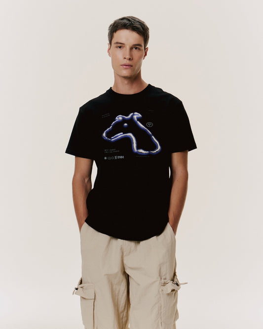 CLASSIC FIT T-SHIRT WITH LOGO GRAPHIC PRINT