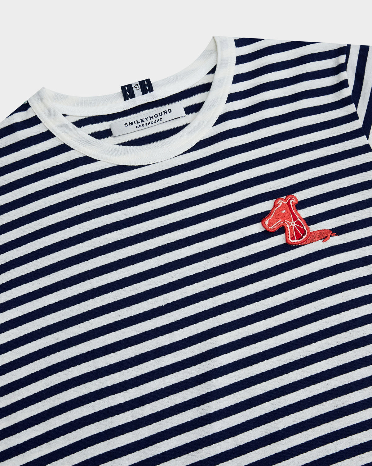 SUMMER STRIPE  T-SHIRT WITH LOGO EMBROIDERED