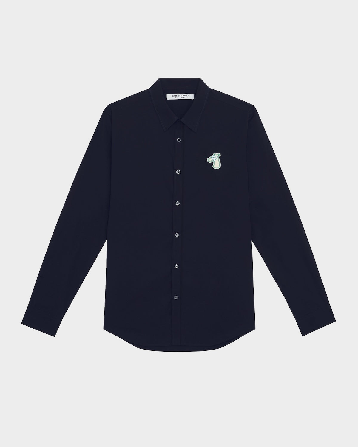 POPLIN SLIM SHIRT WITH LOGO EMBROIDERED