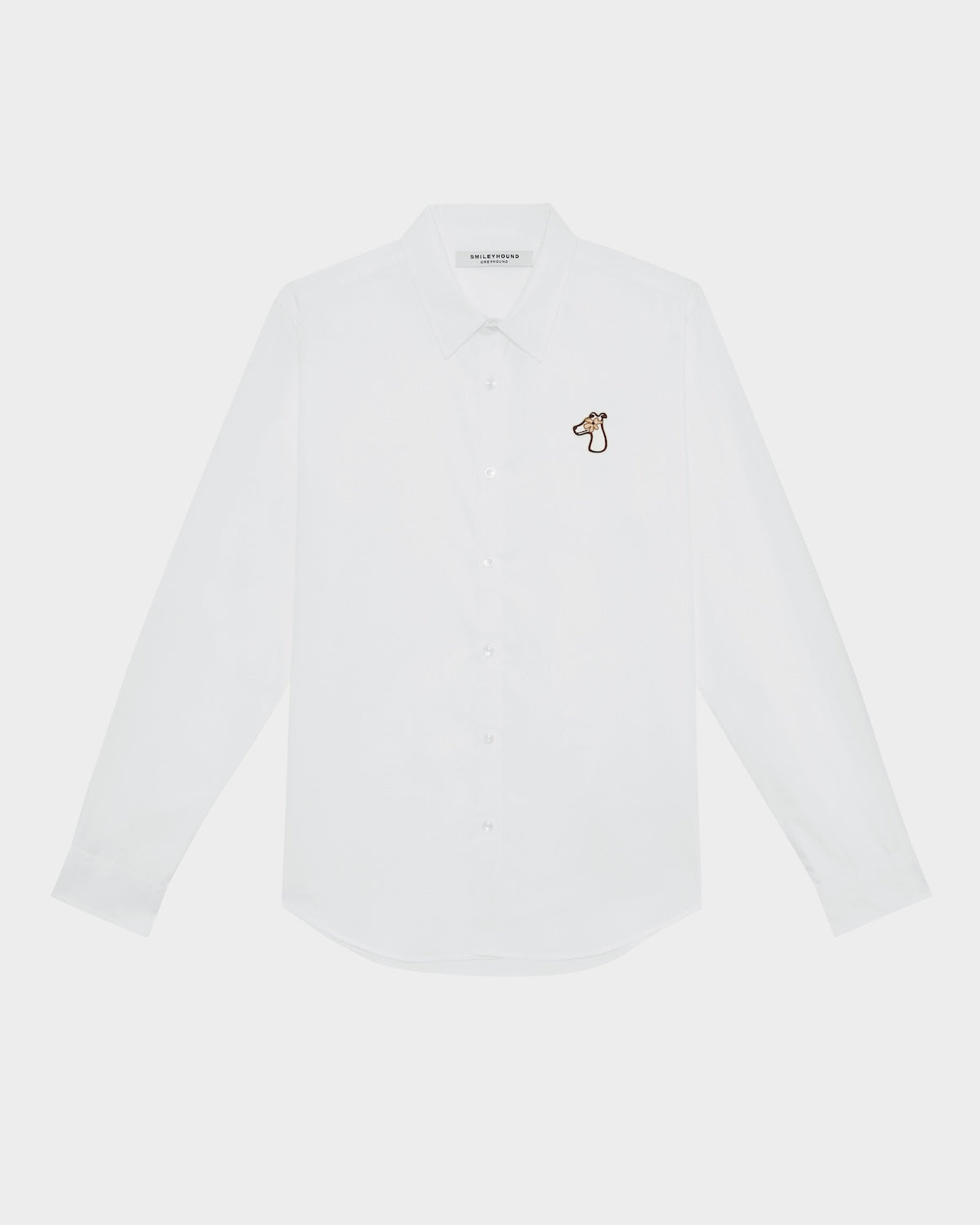 POPLIN SLIM SHIRT WITH LOGO EMBROIDERED