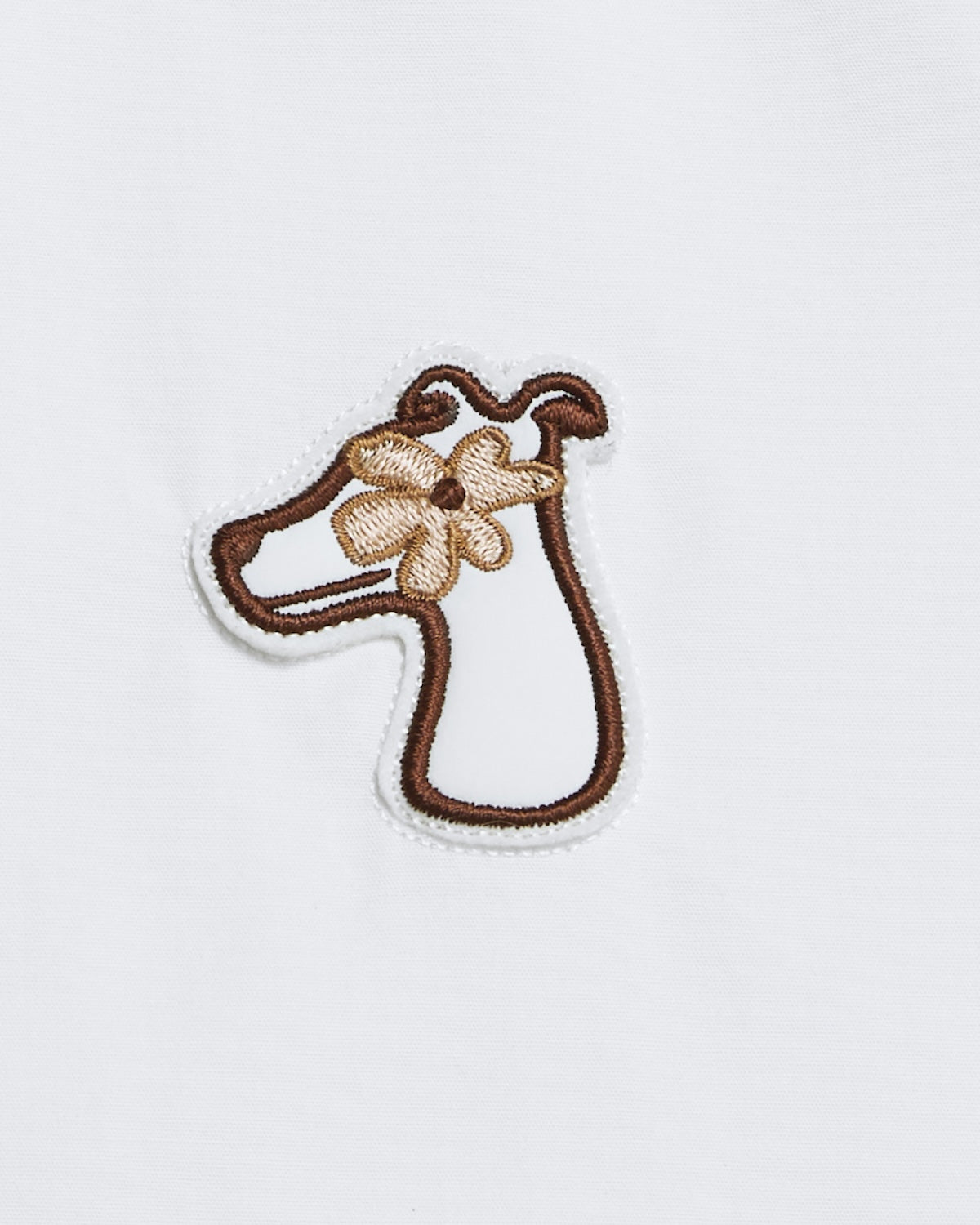 POPLIN SLIM SHIRT WITH LOGO EMBROIDERED