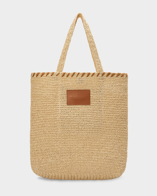 SMILEYHOUND PAPER RAFFIA TOTE