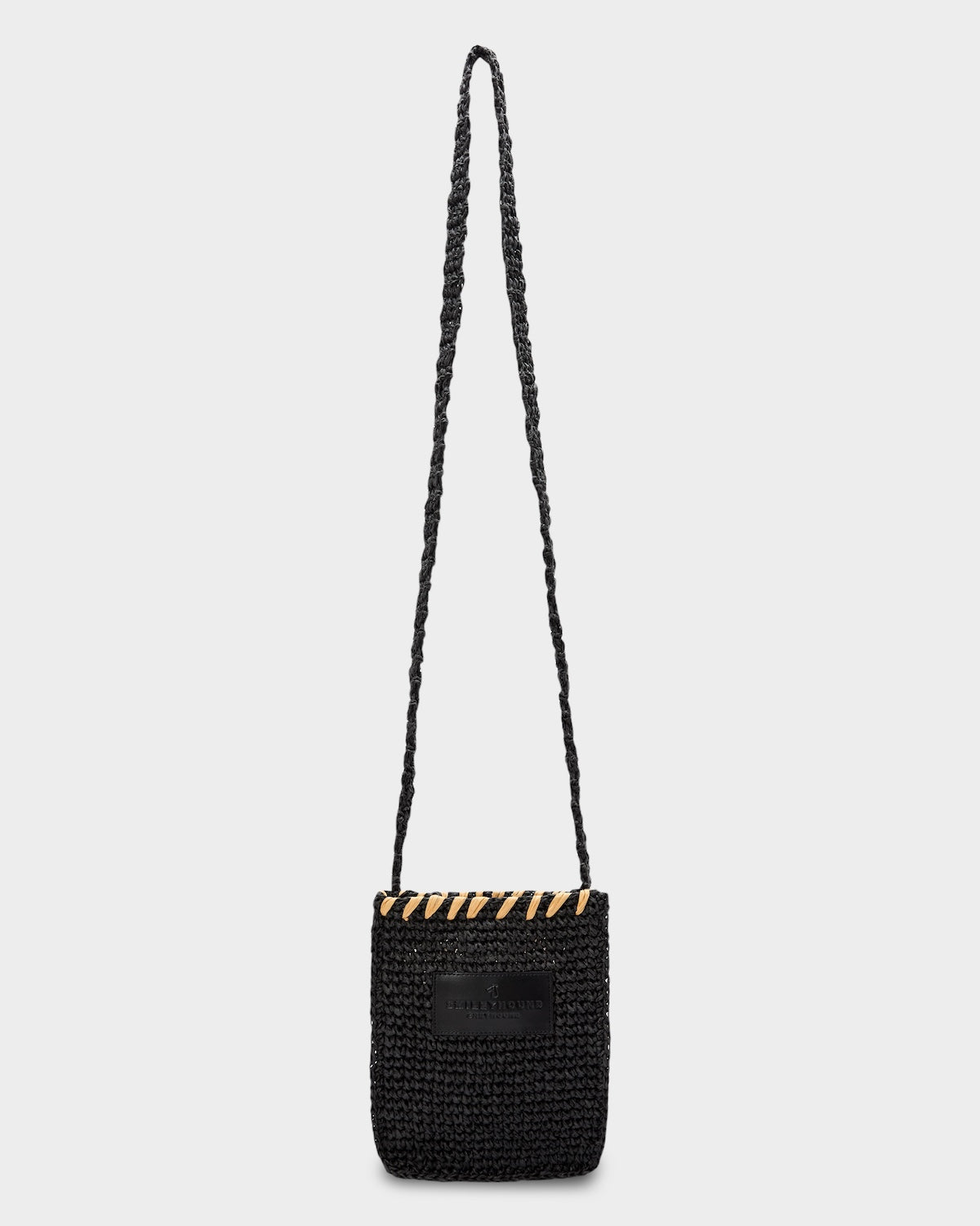SMILEYHOUND PAPER RAFFIA CROSSBODY BAG