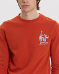 FRENCH TERRY SWEATSHIRT WITH LOGO GRAPHIC PRINT