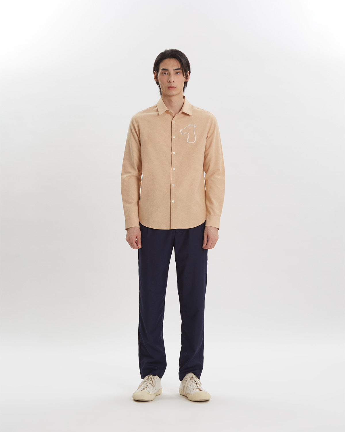 OXFORD SLIM SHIRT WITH BOLD LOGO