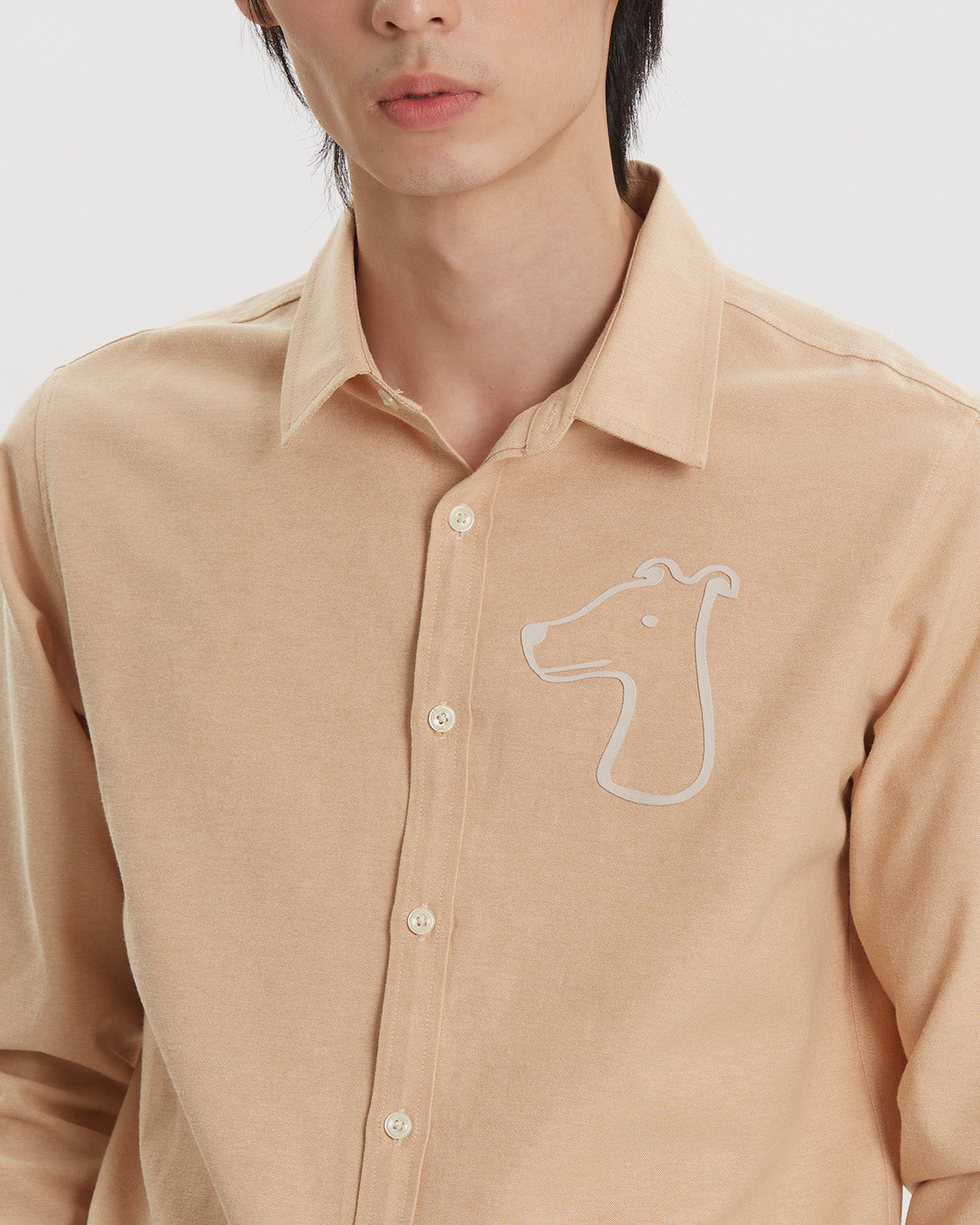 OXFORD SLIM SHIRT WITH BOLD LOGO