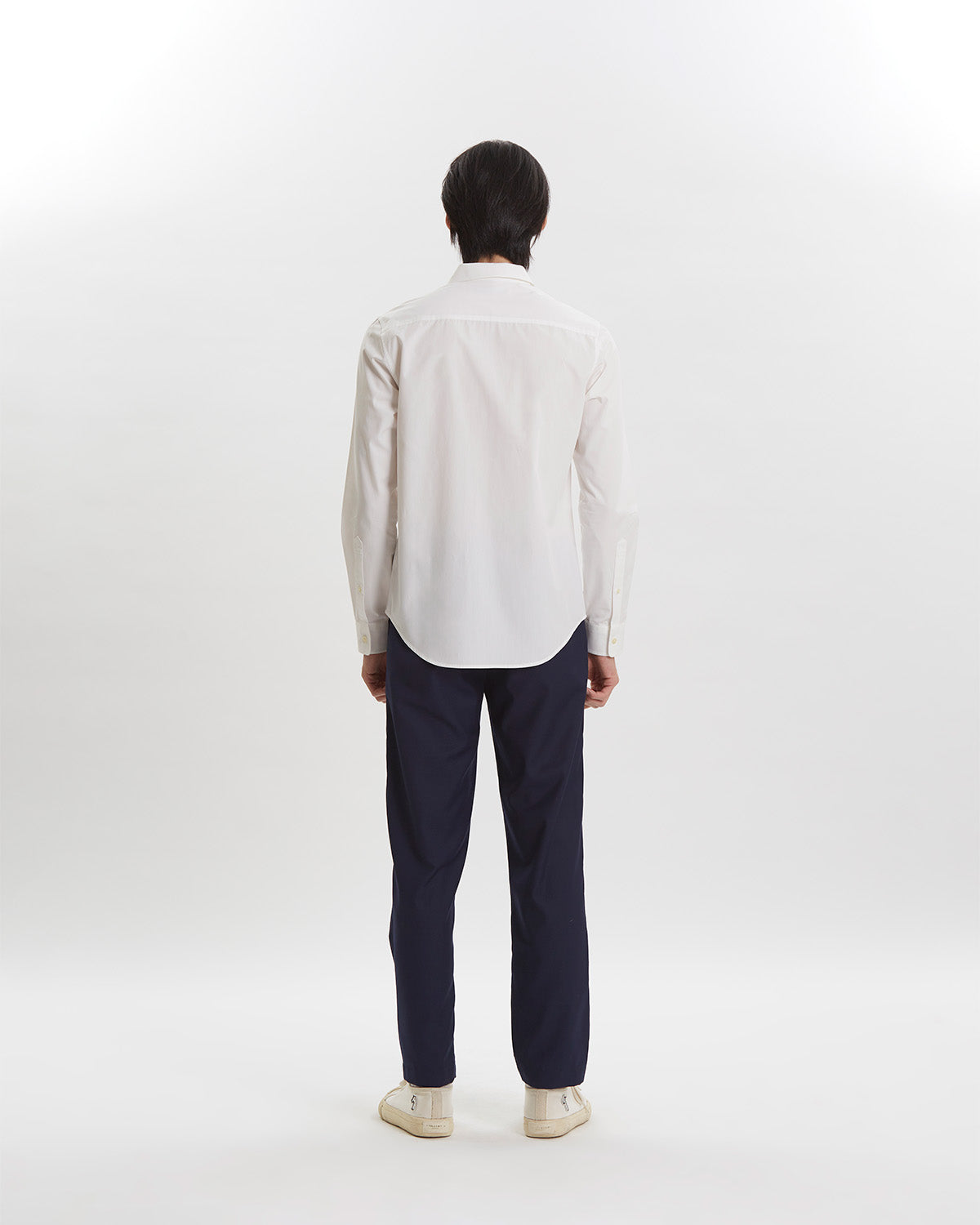 POPLIN SLIM SHIRT WITH LOGO EMBROIDERED