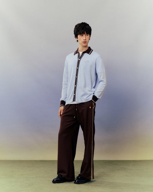 SMILEYHOUND KNITTED SHIRT WITH CONTRASTING CUFFS AND COLLAR