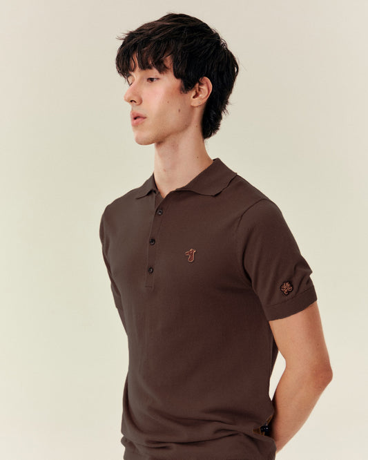 SMILEYHOUND KNITTED POLO SHIRT EMBROIDERED LOGO