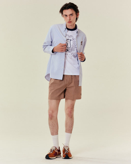 SMILEYHOUND LAYERED WAIST STRIPE SHORTS
