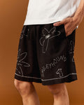 FLOWER FOLK EMBROIDERED SHORTS