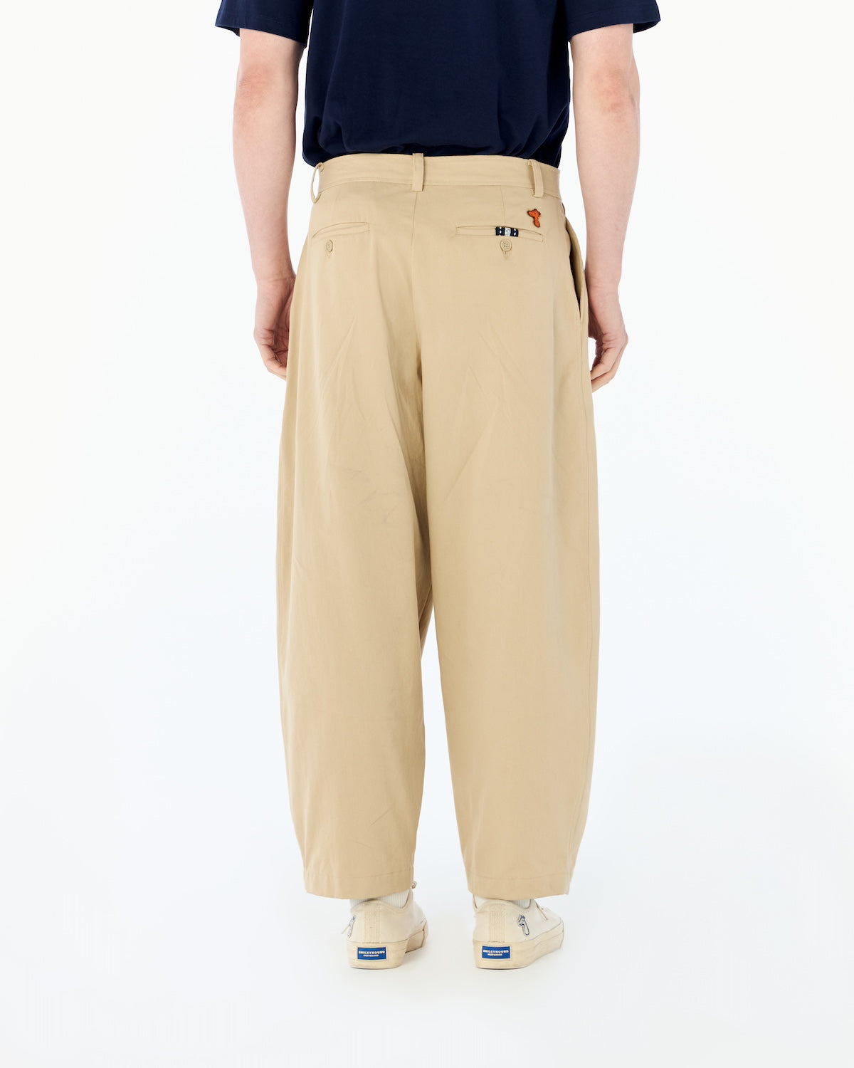 BALLOON FIT COTTON TWILL PANTS