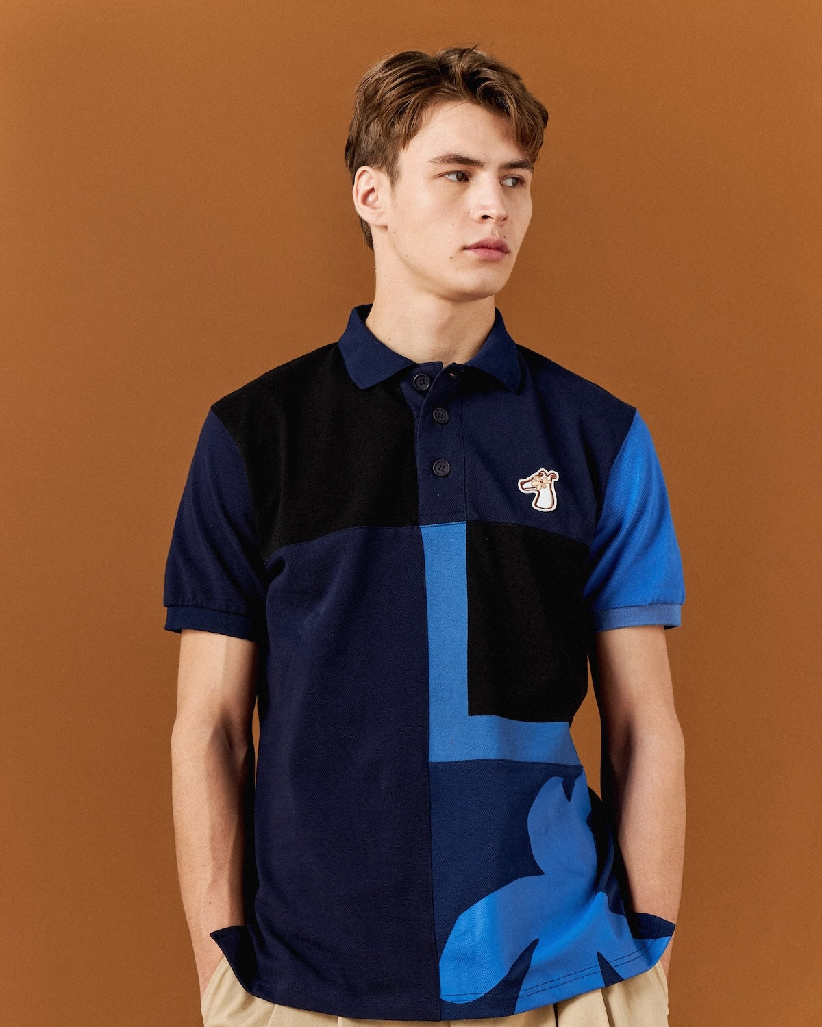 MULTICOLOR PANELED POLO SHIRT
