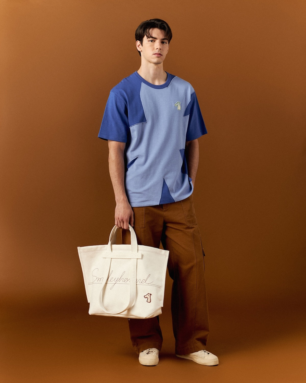 SMILEYHOUND CONTRAST STITCH TOTE