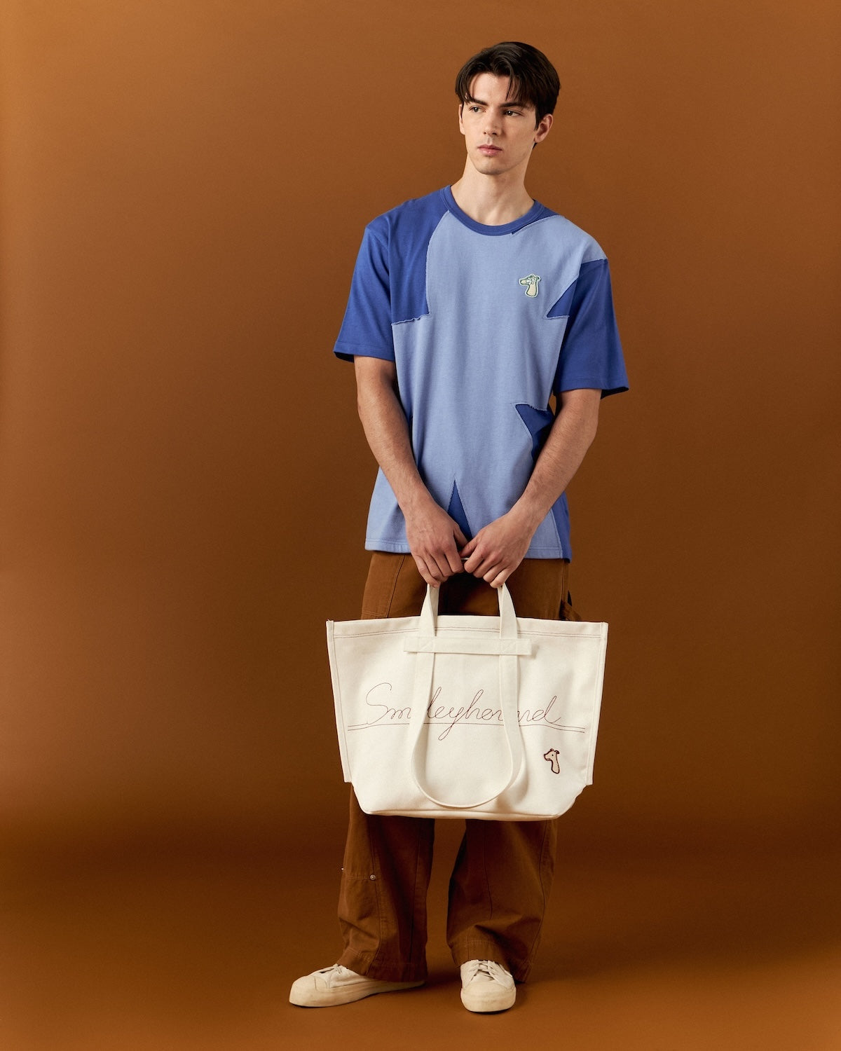 SMILEYHOUND CONTRAST STITCH TOTE