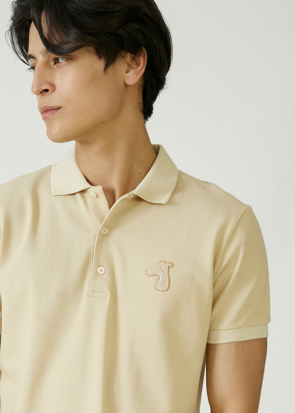 PIQUE POLO SHIRT WITH TONE-ON-TONE LOGO
