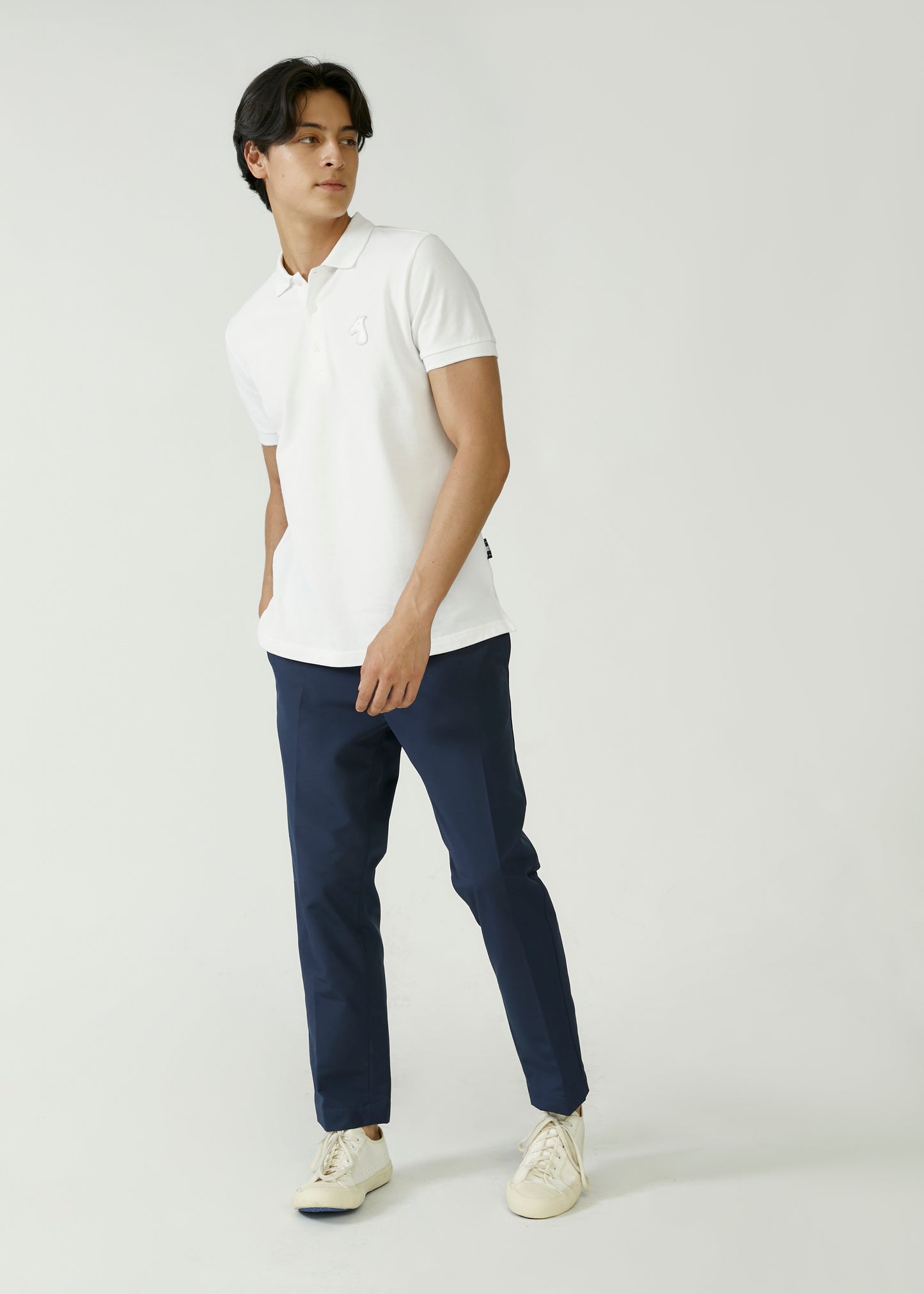 PIQUE POLO SHIRT WITH TONE-ON-TONE LOGO