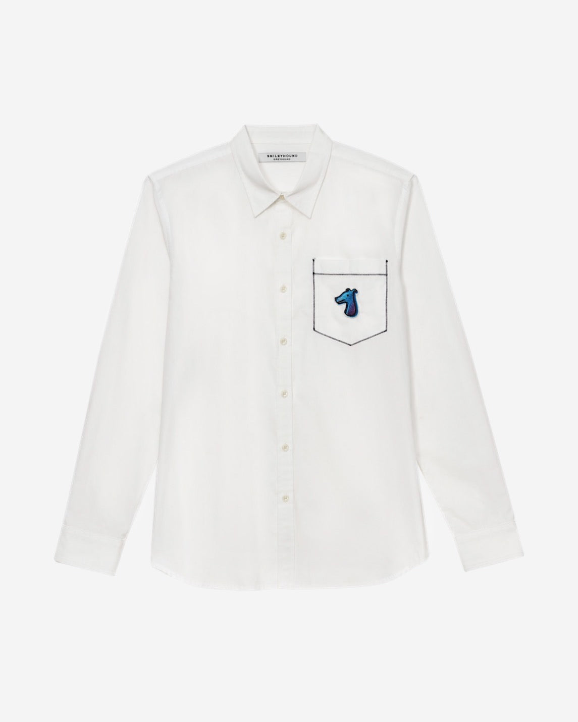 CONTRAST STITCH POCKET SHIRT WITH LOGO EMBROIDERED