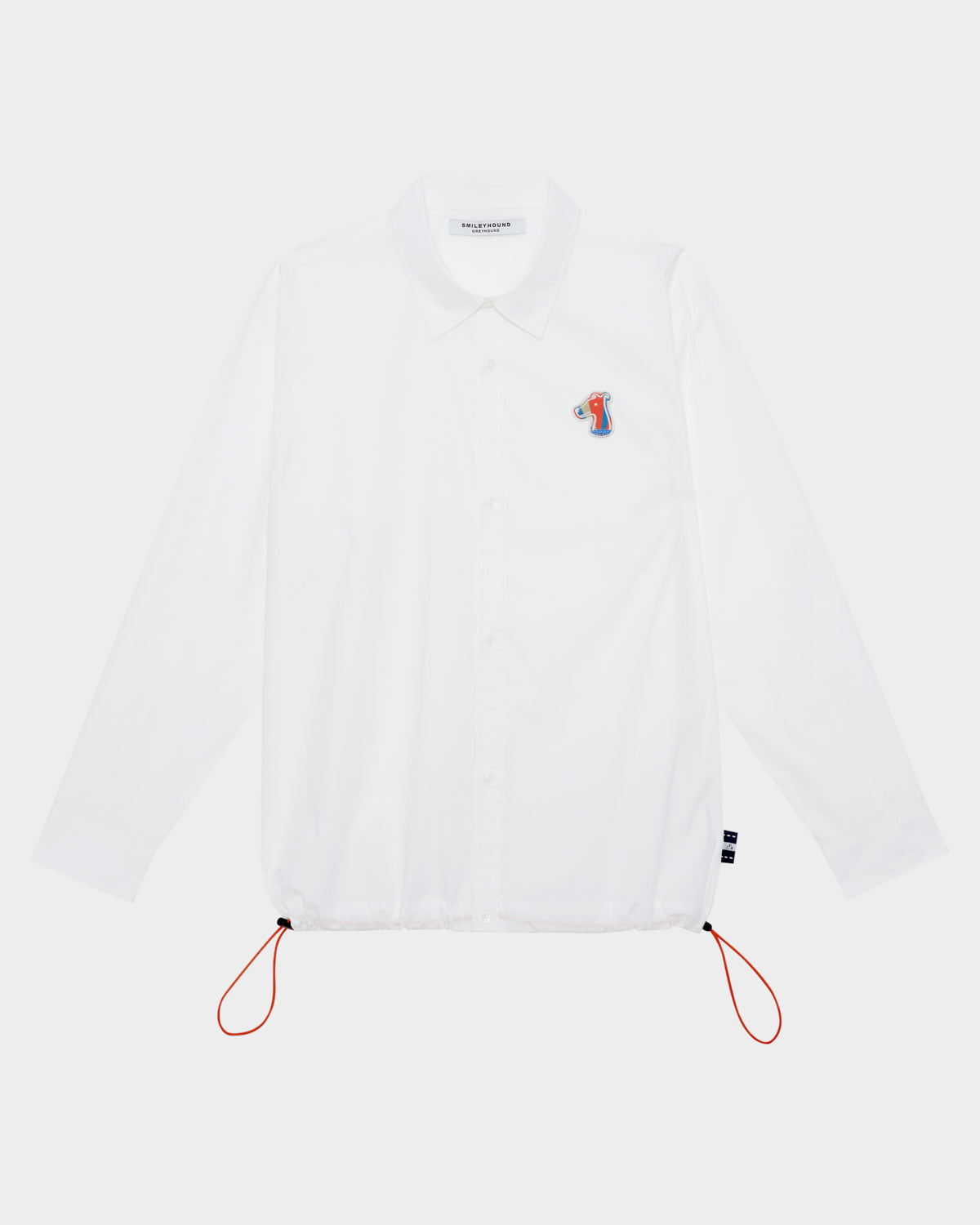 DRAWSTRING  SHIRT WITH LOGO EMBROIDERED