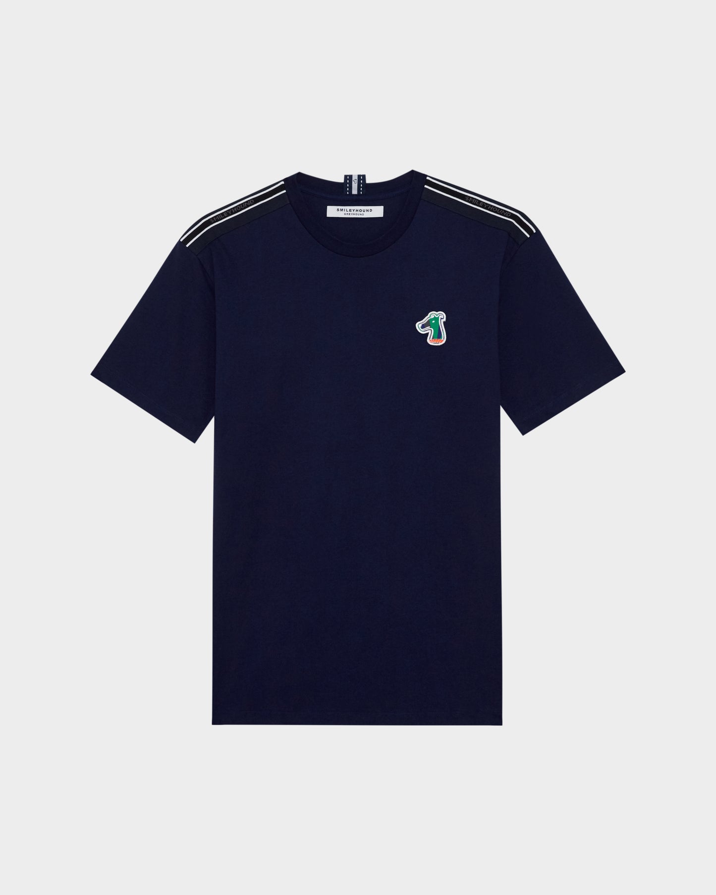 TAPE T-SHIRT WITH LOGO EMBROIDERED