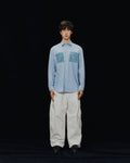 GOODGATHER WORKWEAR SHIRT WITH CONTRAST POCKETS