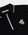 HALF-ZIP POLO SHIRT WITH LOGO EMBROIDERED