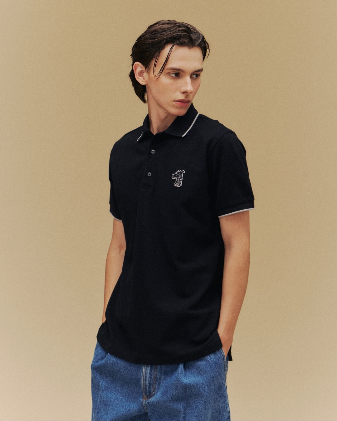 SMILEYHOUND GOODGATHER TIPPED POLO SHIRT