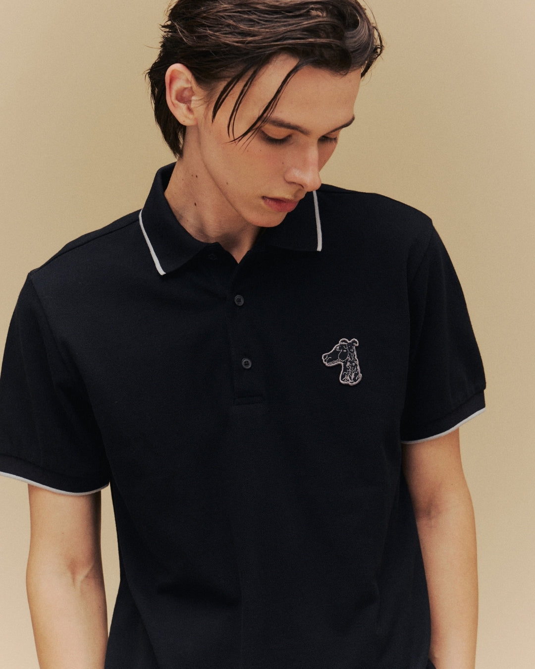 SMILEYHOUND GOODGATHER TIPPED POLO SHIRT
