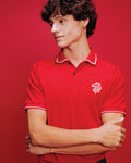 PIQUE POLO SHIRT WITH LOGO EMBROIDERED