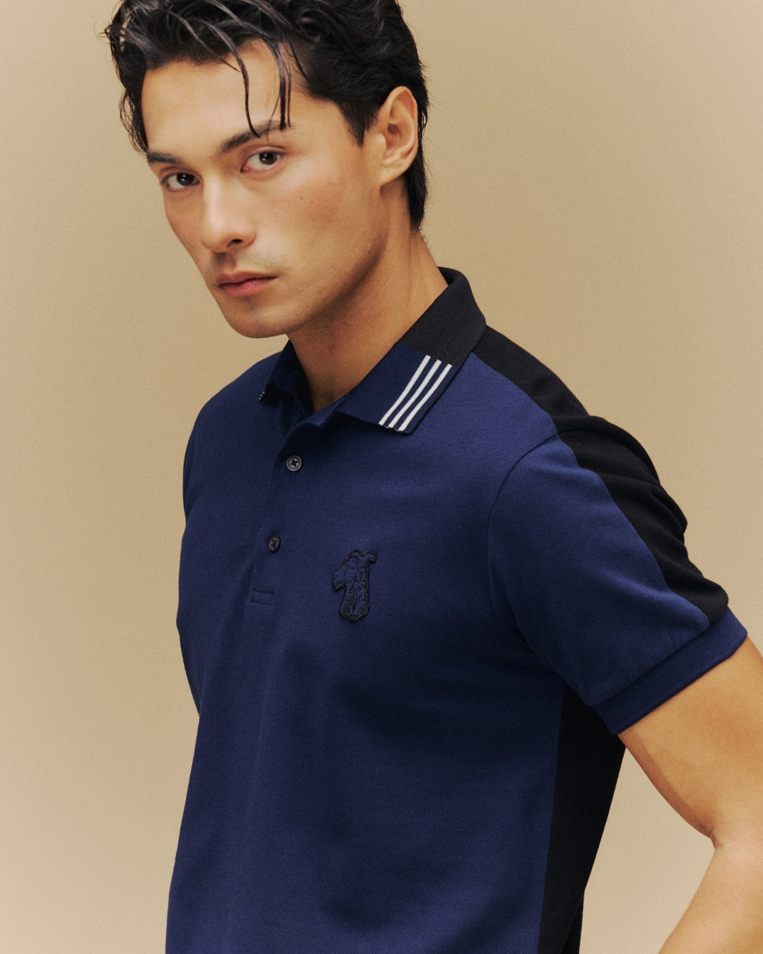 SMILEYHOUND COLOR-BLOCK GOODGATHER POLO SHIRT