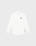 POPLIN SLIM SHIRT WITH LOGO EMBROIDERED