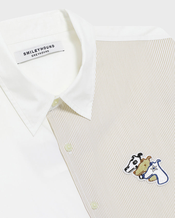 เสื้อเชิ้ต OXFORD SLIM ปักโลโก้