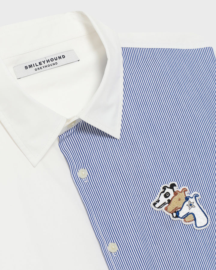 เสื้อเชิ้ต OXFORD SLIM ปักโลโก้