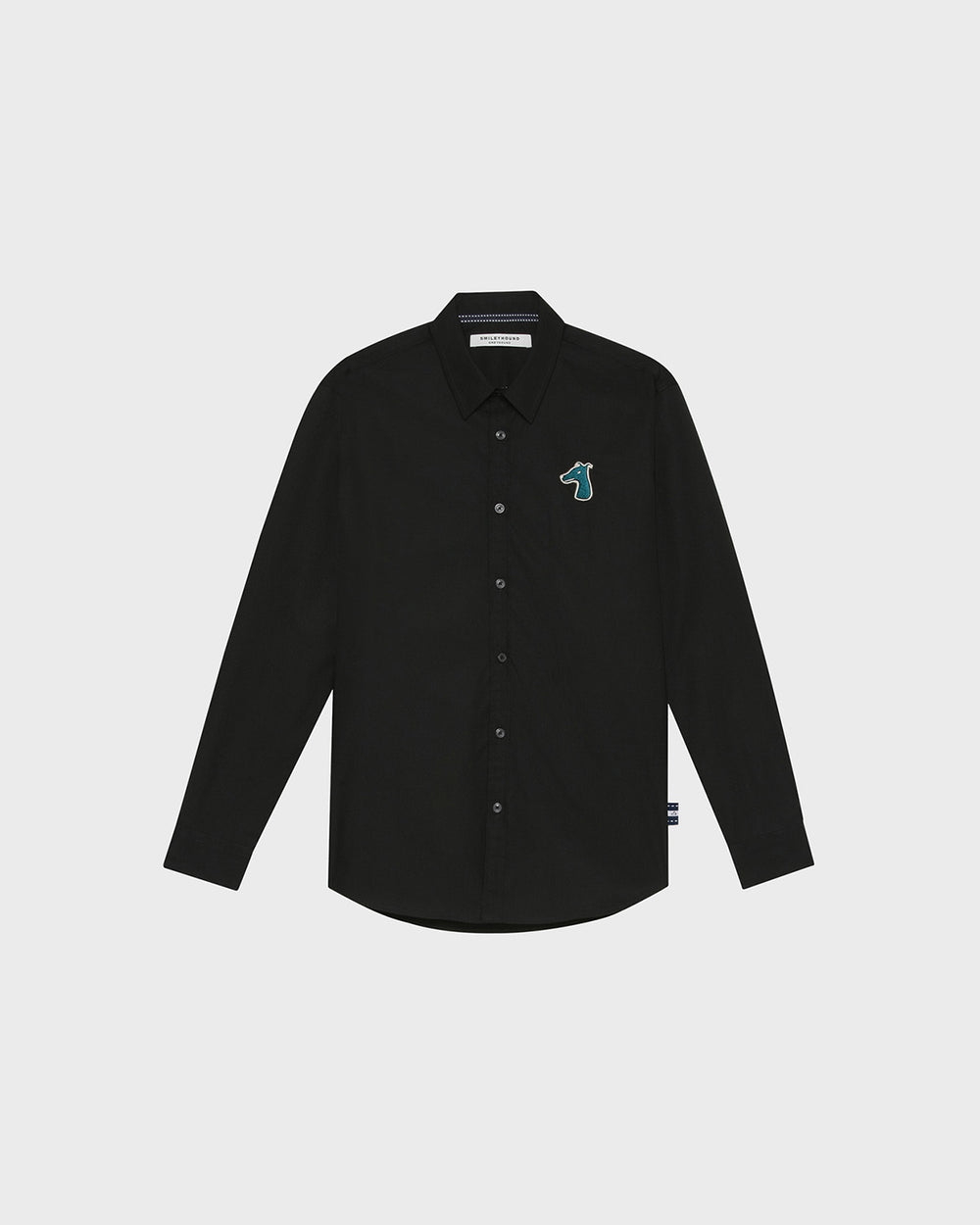 POPLIN SLIM SHIRT WITH LOGO EMBROIDERED