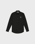 POPLIN SLIM SHIRT WITH LOGO EMBROIDERED