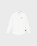 POPLIN SLIM SHIRT WITH LOGO EMBROIDERED