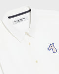 POPLIN SLIM SHIRT WITH LOGO EMBROIDERED