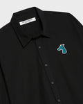 POPLIN REGULAR SHIRT WITH LOGO EMBROIDERED