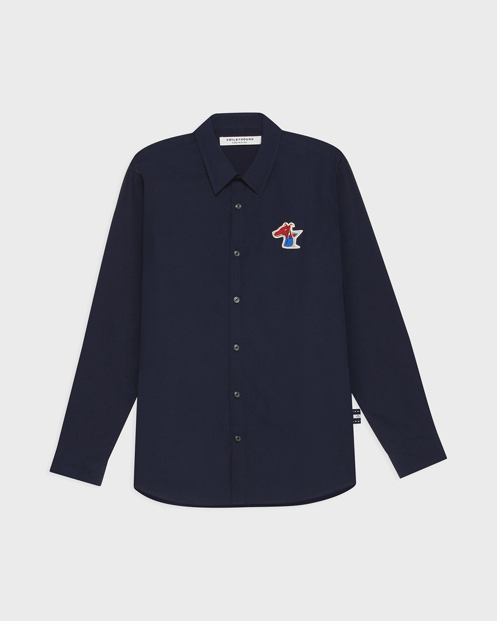POPLIN SLIM SHIRT WITH LOGO EMBROIDERED