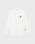 POPLIN SLIM SHIRT WITH LOGO EMBROIDERED