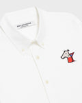 POPLIN SLIM SHIRT WITH LOGO EMBROIDERED