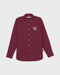 POPLIN SLIM SHIRT WITH LOGO EMBROIDERED