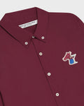 POPLIN SLIM SHIRT WITH LOGO EMBROIDERED