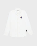 POPLIN SLIM SHIRT WITH LOGO EMBROIDERED
