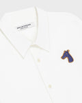 POPLIN SLIM SHIRT WITH LOGO EMBROIDERED