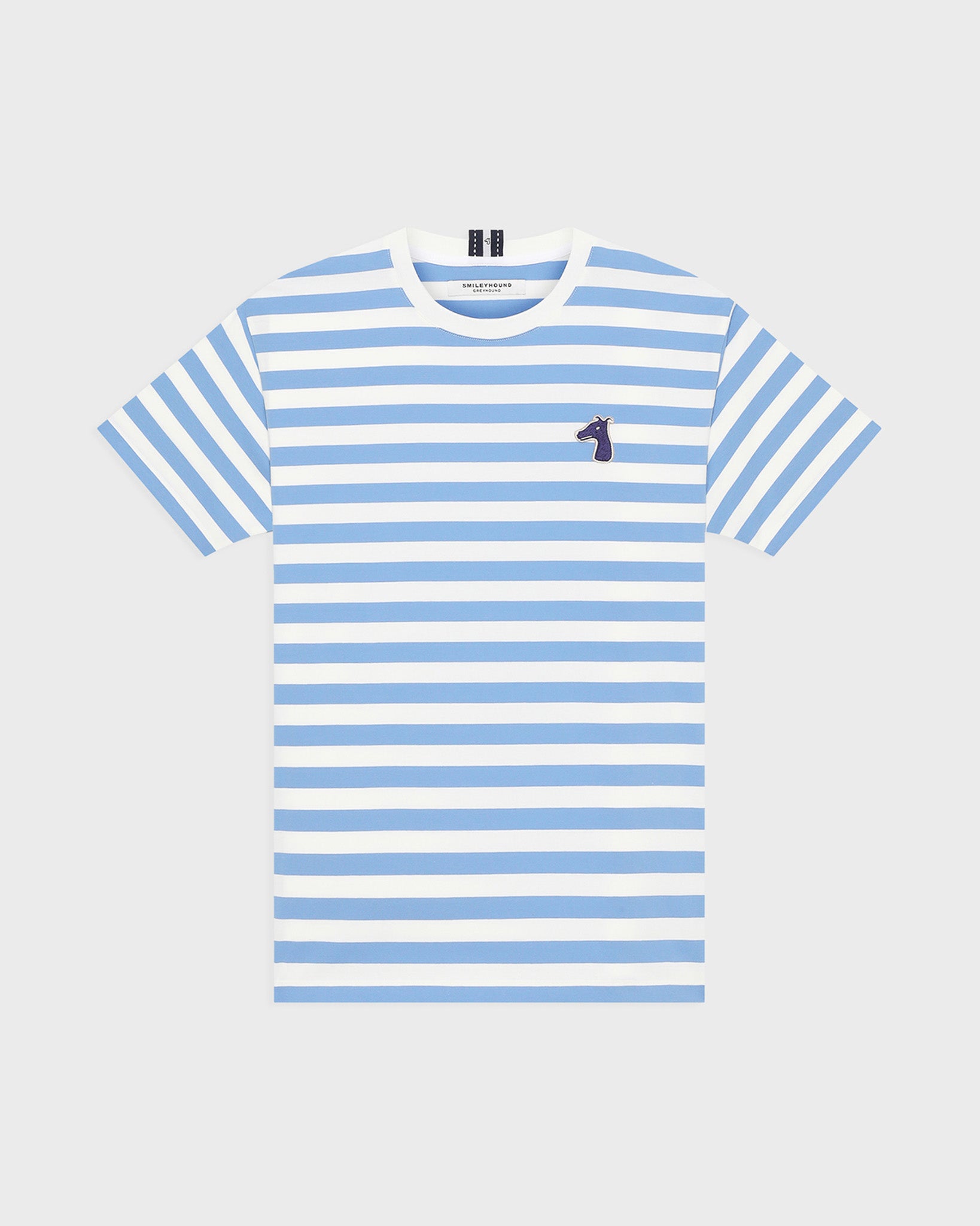 STRIPED COLOR-BLOCK SHIRT WITH LOGO EMBROIDERED – SMILEYHOUND BY