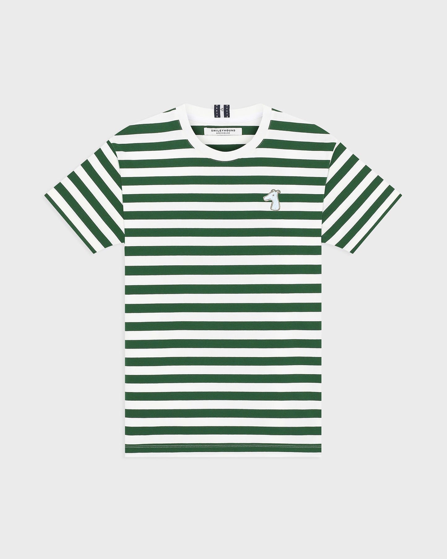 CLASSIC FIT STRIPED T-SHIRT WITH LOGO EMBROIDERED