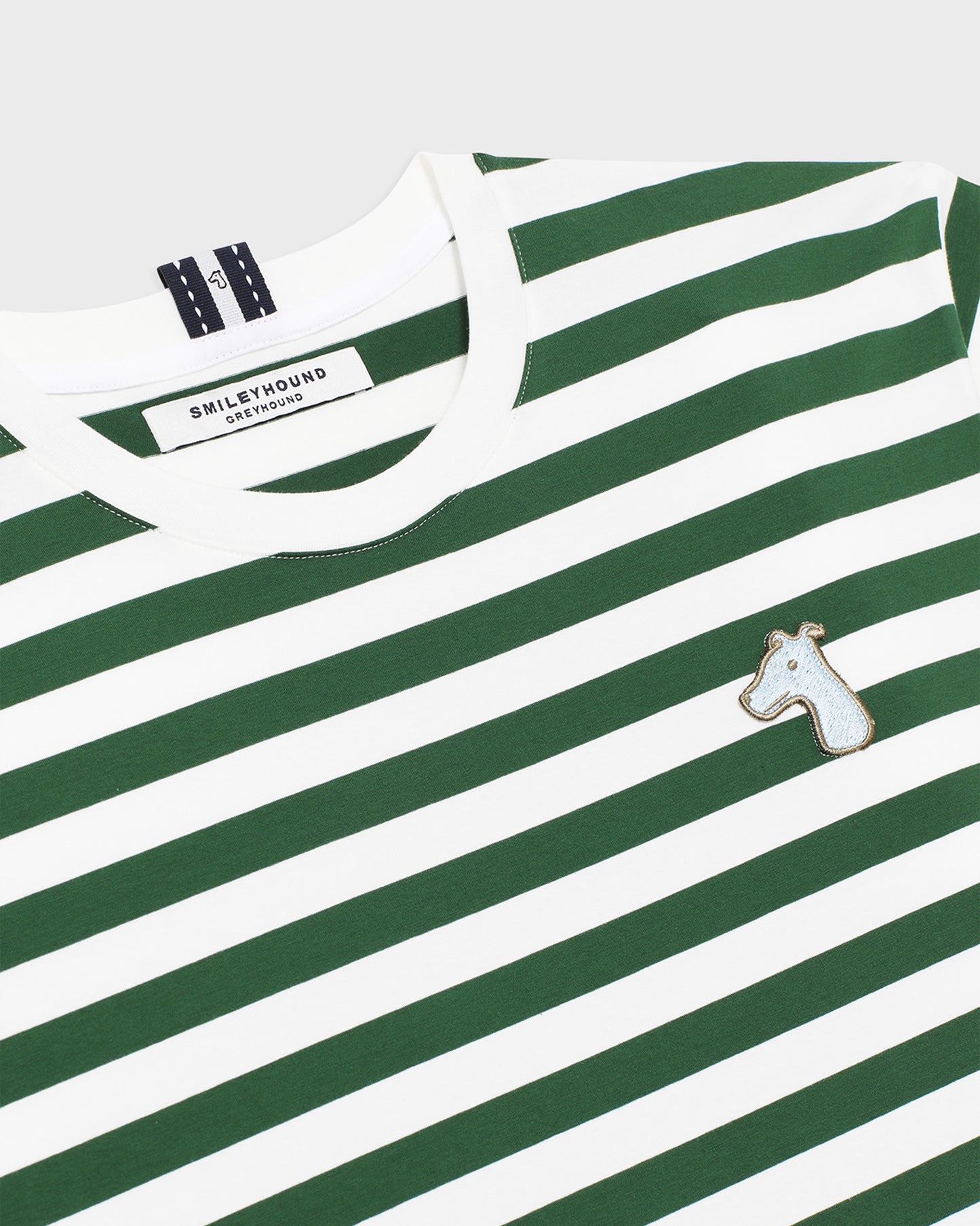 CLASSIC FIT STRIPED T-SHIRT WITH LOGO EMBROIDERED